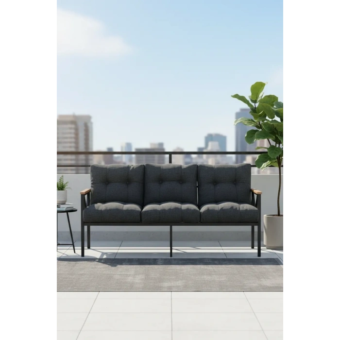 Balkon-bahçe-ofis-kafe Çay Seti Koltuk Oturma Takımı-oturma Grubu Miami 3lü