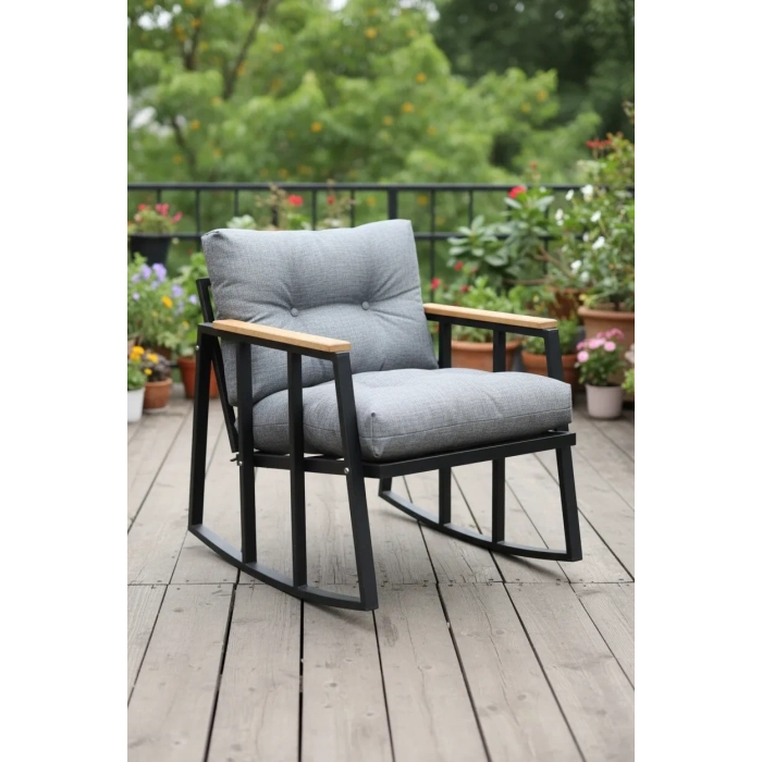 Sallanırtek Balkon-bahçe-kafe Çay Seti Koltuk Oturma Takımı,çaysetleri Sallanır Koltuk Miami