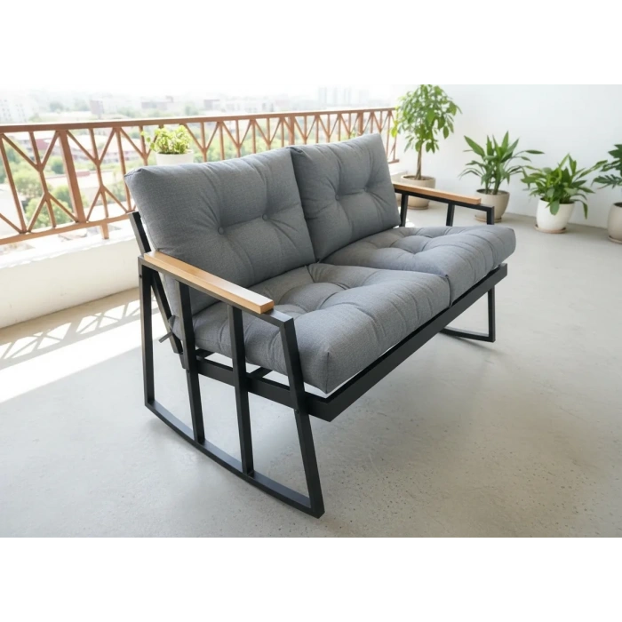 2li Sallanan Sandalye Tv Koltuğu Kafe-balkon-mutfak-berjer-ofis Sallanır Çiftli Koltuk Miami