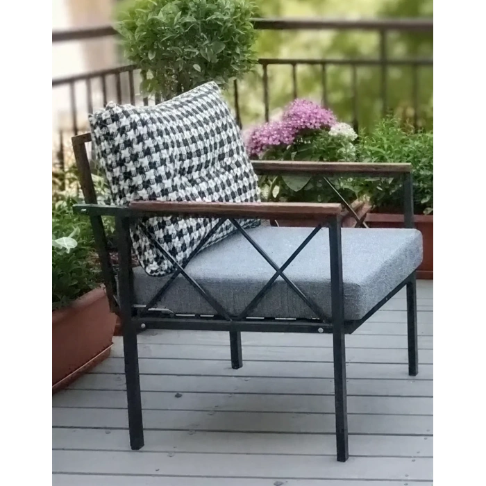 Safir 1li Kaz Ayağı Kırlent Bahçe,balkon,cafe Teras Mobilyası,çay Seti,koltuk Takımı,ofis Mobilyası