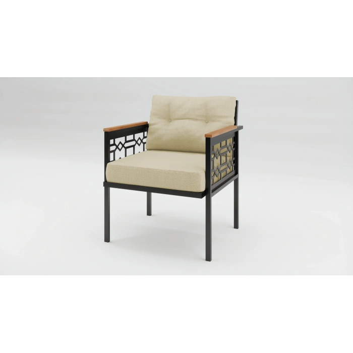 Adımshos tekli Lazer Balkon-Bahçe-Ofis-Kafe Çay Seti Koltuk Oturma Takımı-Oturma Grubu