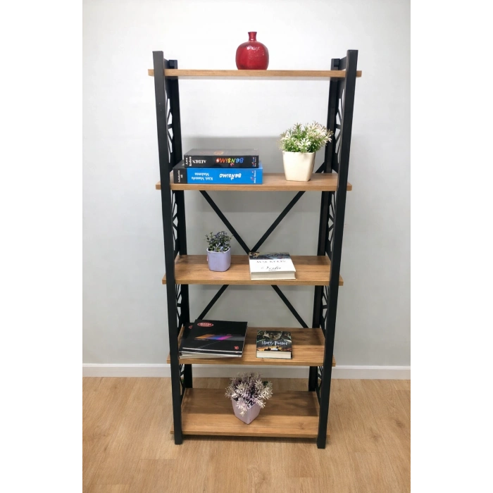 Desenli, Lazer Kesim, Metal, 5li Raf,çiçeklik,kitaplık, Dolap