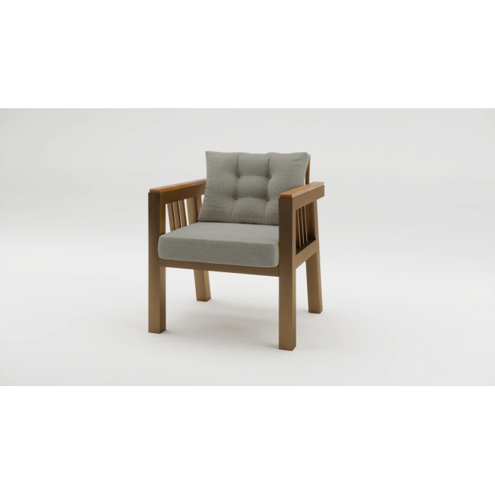 Elmas 1li (GRİ) Metal Gövde Balkon-bahçe-kafe,çay Seti,koltuk Takımı,oturma Grubu,ofis Koltuğu