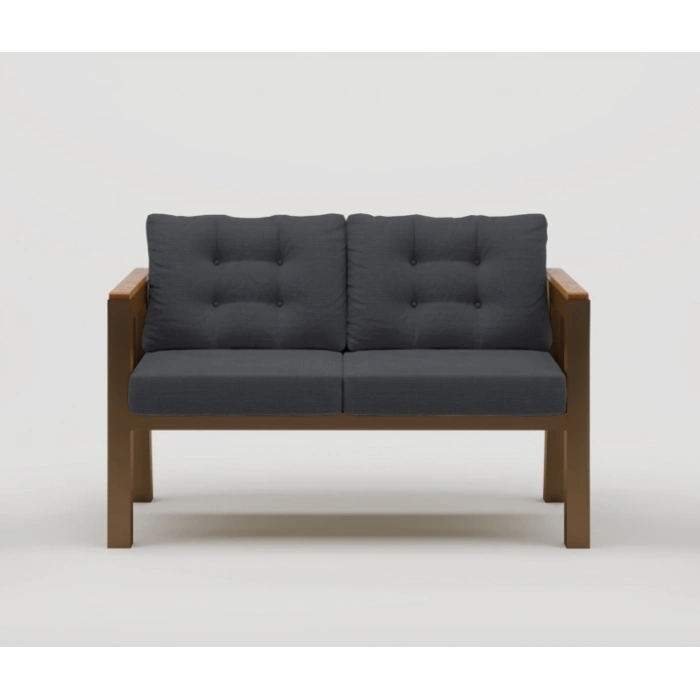 Elmas 2li (ANTRASİT) Metal Gövde Balkon-bahçe-kafe,çay Seti,koltuk Takımı,oturma Grubu,ofis Koltuğu