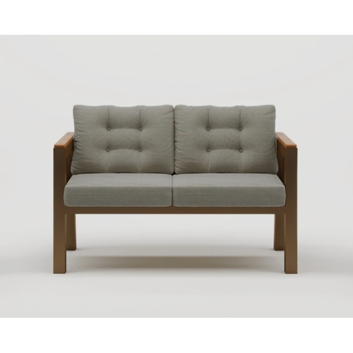 Elmas 2li (GRİ) Metal Gövde Balkon-bahçe-kafe,çay Seti,koltuk Takımı,oturma Grubu,ofis Koltuğu