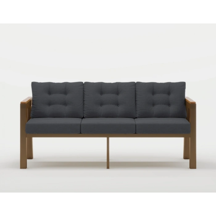 Elmas 3lü (ANTRASİT) Metal Gövde Balkon-bahçe-kafe,çay Seti,koltuk Takımı,oturma Grubu,ofis Koltuğu