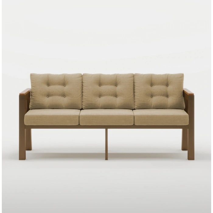 Elmas 3lü (CAPPUCCİNO) Metal Gövde Balkon-bahçe-kafe,çay Seti,koltuk Takımı,oturma Grubu,ofis Koltuğu