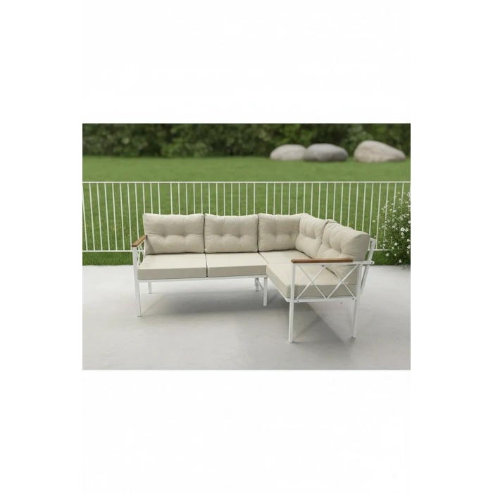 Köşe Koltuk Takımı , 2 2 Balkon-bahçe-kafe,çay Seti,koltuk Takımı,mutfak Köşesi Beyaz Profil