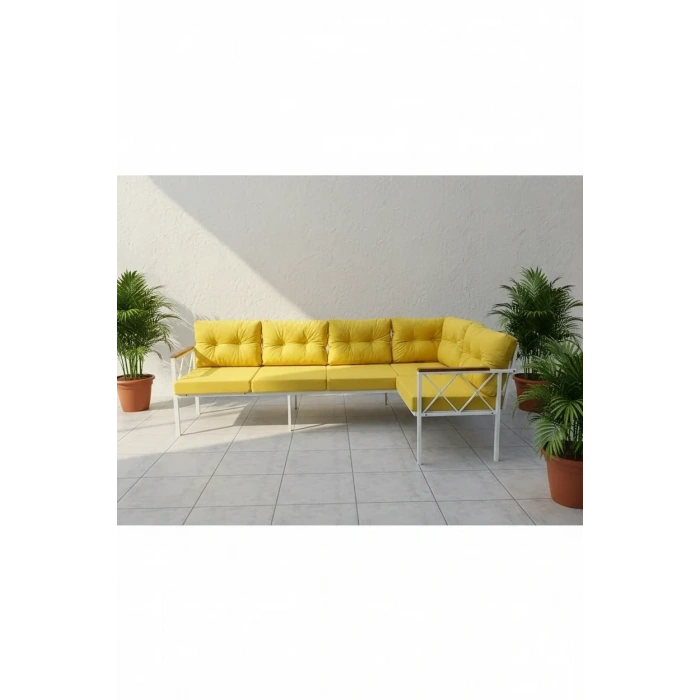 Köşe Koltuk Takımı , 3 2 Balkon-bahçe-kafe-çay Seti-koltuk Takımı-mutfak Köşe Beyaz Profil