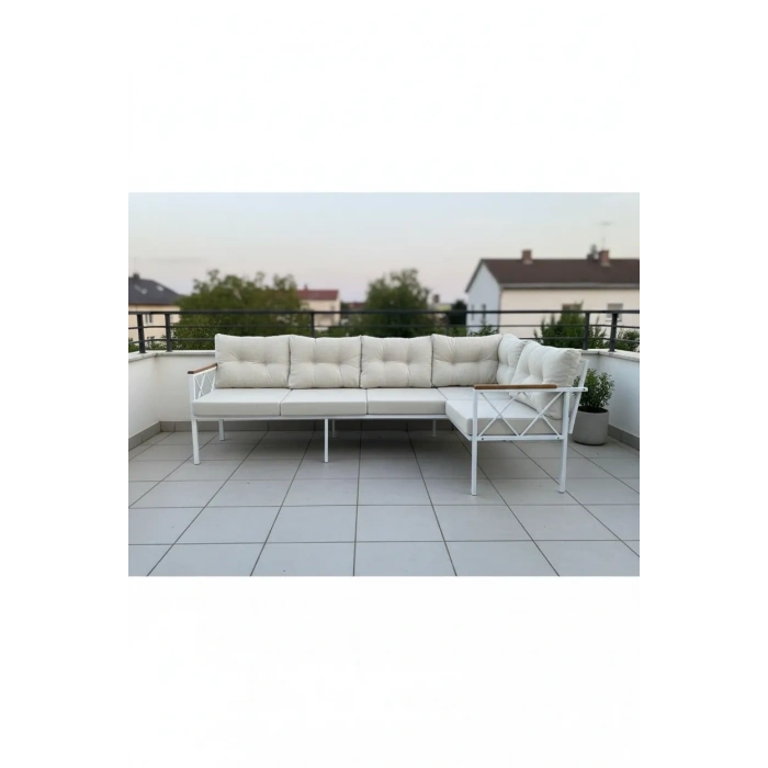 Köşe Koltuk Takımı , 3 2 Balkon-bahçe-kafe-çay Seti-koltuk Takımı-mutfak Köşesi Beyaz Profil