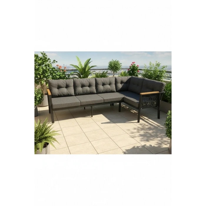 melisa 3+2 Köşe Yön değiştirilebilir Koltuk Takımı Balkon-bahçe-kafe-çay Seti fonksiyonel