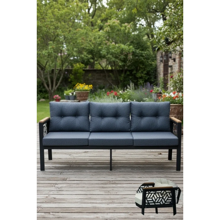 MELİSA 3lü Balkon-bahçe-kafe Çay Seti Koltuk Oturma Takımı-oturma Grubu,ofis Koltuğu