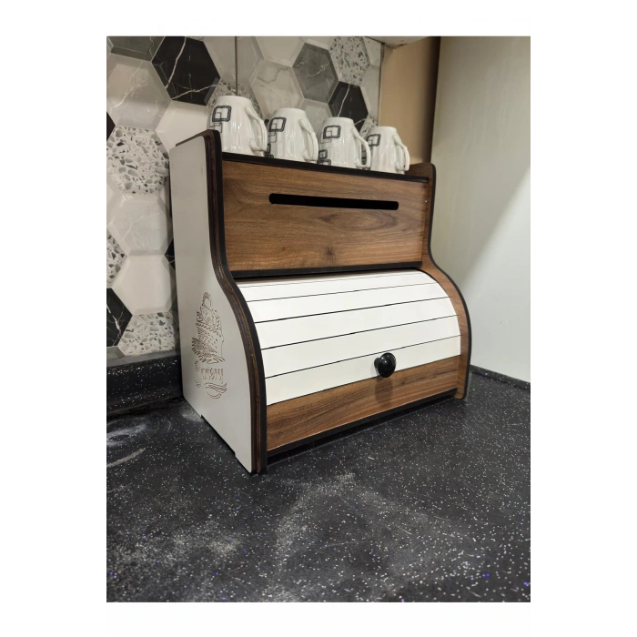 New Bread Box-yeni Ekmeklik, Havlu Peçetelik(SAKLAMA GÖZLÜ),Baharatlık Rafı,mutfak Düzenleyici