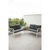 2+2Balkon-bahçe-kafe-çay Seti-koltuk Takımı-oturma Grubu-ofis Koltuğu 2+2 beyaz profil demir