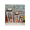 Dekoratif 3lü Set Mumluk,ahşap