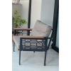 Adımshos tekli Lazer Balkon-Bahçe-Ofis-Kafe Çay Seti Koltuk Oturma Takımı-Oturma Grubu