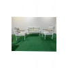 2+1+1 Beyaz profil Balkon-bahçe-kafe- Çay Seti-koltuk Takımı-oturma Grubu-ofis Koltuğu