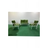 2+1+1 Beyaz profil Balkon-bahçe-kafe- Çay Seti-koltuk Takımı-oturma Grubu-ofis Koltuğu