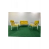2+1+1 Beyaz profil Balkon-bahçe-kafe- Çay Seti-koltuk Takımı-oturma Grubu-ofis Koltuğu