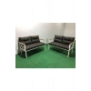 2+2Balkon-bahçe-kafe-çay Seti-koltuk Takımı-oturma Grubu-ofis Koltuğu 2+2 beyaz profil demir