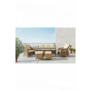 Galvaniz Gövdeli 3+1+1+2puf+masa Rattan Bahçe Balkon Mobilyası, 7 Kişilik Bahçe Takımı