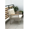 OPAL 1li (KREM) Metal Gövde Balkon-bahçe-kafe,çay Seti,koltuk Takımı,oturma Grubu,ofis Koltuğu