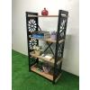 Desenli, Lazer Kesim, Metal, 4lü Raf,çiçeklik,kitaplık, Dolap