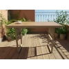 METAL ÇERÇEVELİ SUNTALAM CAPPUCCİNO AYAK İP DETAY BAHÇE MOBİLYASI MASASI SEHPASI 93x55cm