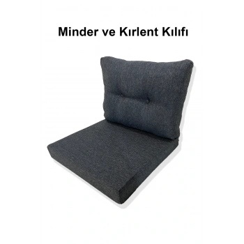 1 Adet Bahçe Balkon Mobilyası Minderi Kılıfı mavi (1 ADET MİNDER, 1 ADET KIRLENT Yanlızca Kılıf Gönderilecektir)