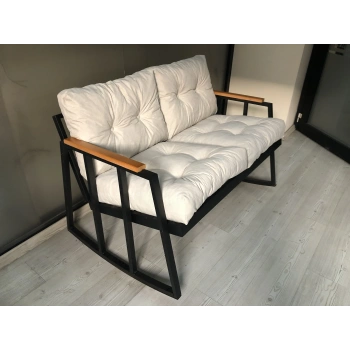 2li Sallanan Sandalye Tv Koltuğu Kafe-balkon-mutfak-berjer-ofis Sallanır Çiftli Koltuk Miami