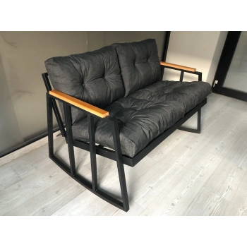 2li Sallanan Sandalye Tv Koltuğu Kafe-balkon-mutfak-berjer-ofis Sallanır Çiftli Koltuk Miami