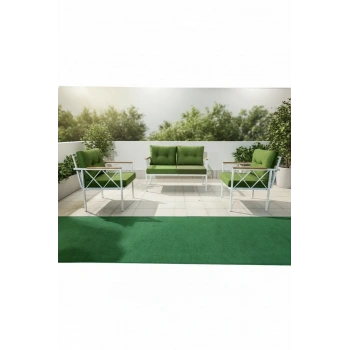 2+1+1 Beyaz profil Balkon-bahçe-kafe- Çay Seti-koltuk Takımı-oturma Grubu-ofis Koltuğu