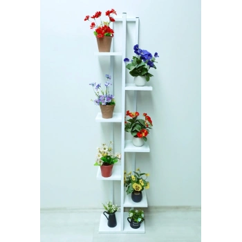 Metal Gövdeli 7 Bölmeli Dikey Çiçeklik,saksılık