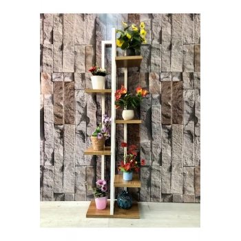 Beyaz Raflı Saksılık