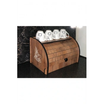 New Bread Box, Ekmeklik, Saklama Gözlü, Baharatlık Rafı, Dekoratif demonte