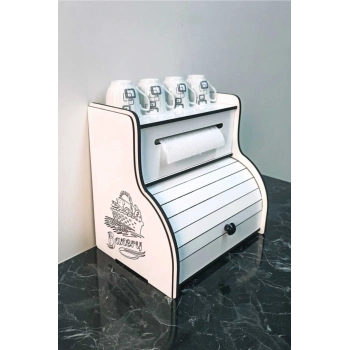 New Bread Box-yeni Ekmeklik, Havlu Peçetelik(saklama Gözlü), Baharatlık Rafı, Dekoratif Yazılı