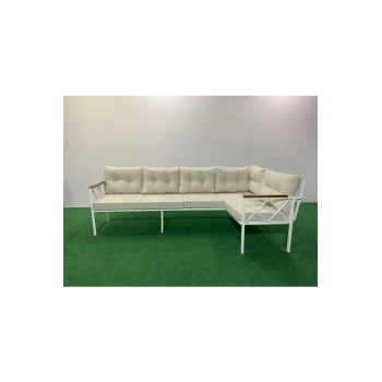 Köşe Koltuk Takımı , 3 2 Balkon-bahçe-kafe-çay Seti-koltuk Takımı-mutfak Köşesi Beyaz Profil