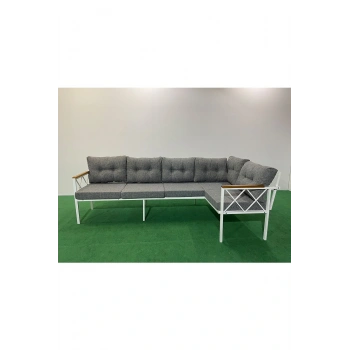 Köşe Koltuk Takımı , 3+2 Balkon-bahçe-kafe-çay Seti-koltuk Takımı-oturma Grubu beyaz profil