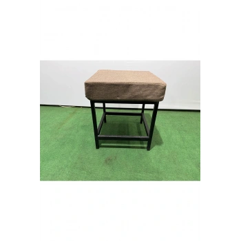 Metal ayaklı Sırtsız Bank Puf Bench Balkon-bahçe-kafe-çay Seti pufu