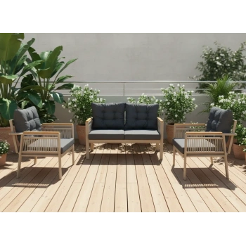 OPAL 2+1+1 (ANTRASİT) Metal Gövde Balkon-bahçe-kafe,çay Seti,koltuk Takımı,oturma Grubu,ofis Koltuğu