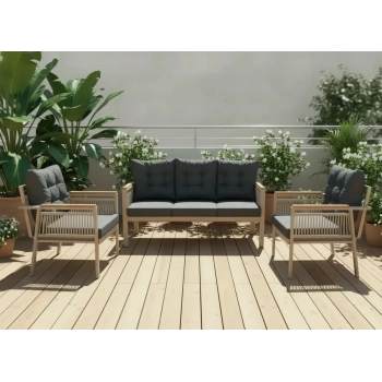 OPAL 3+1+1 (ANTRASİT) Metal Gövde Balkon-bahçe-kafe,çay Seti,koltuk Takımı,oturma Grubu,ofis Koltuğu