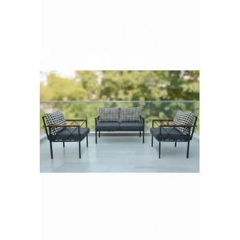 Safir 2+1+1 Kaz Ayağı Kırlent Balkon-bahçe-kafe-çay Seti-koltuk Takımı-oturma Grubu-ofis Koltuğu