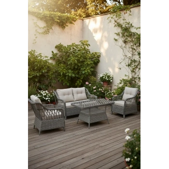 MENEKŞE 2+1+1+masa Rattan Bahçe Balkon Mobilyası