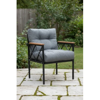 Balkon-bahçe-ofis-kafe Çay Seti Koltuk Oturma Takımı-oturma Grubu Miami Tekli