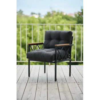 Balkon-bahçe-ofis-kafe Çay Seti Koltuk Oturma Takımı-oturma Grubu Miami Tekli