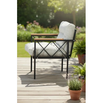 Balkon-bahçe-ofis-kafe Çay Seti Koltuk Oturma Takımı-oturma Grubu Miami Tekli