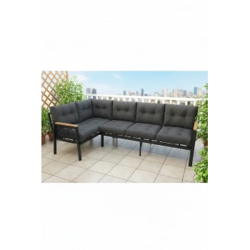 Miami melisa 3+2 Köşe Yön değiştirilebilir Koltuk Takımı Balkon-bahçe-kafe-çay Seti