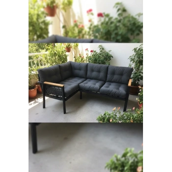 Miami melisa 2+2 Köşe Yön değiştirilebilir Koltuk Takımı Balkon-bahçe-kafe-mutfak-takımı