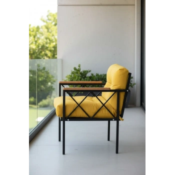 Balkon-bahçe-ofis-kafe Çay Seti Koltuk Oturma Takımı-oturma Grubu Miami Tekli