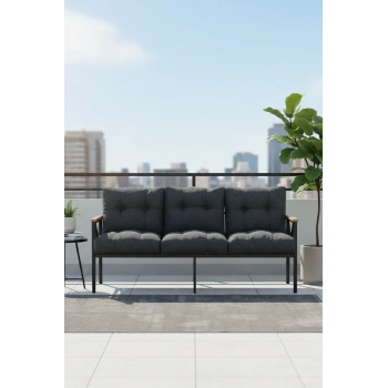 Balkon-bahçe-ofis-kafe Çay Seti Koltuk Oturma Takımı-oturma Grubu Miami 3lü